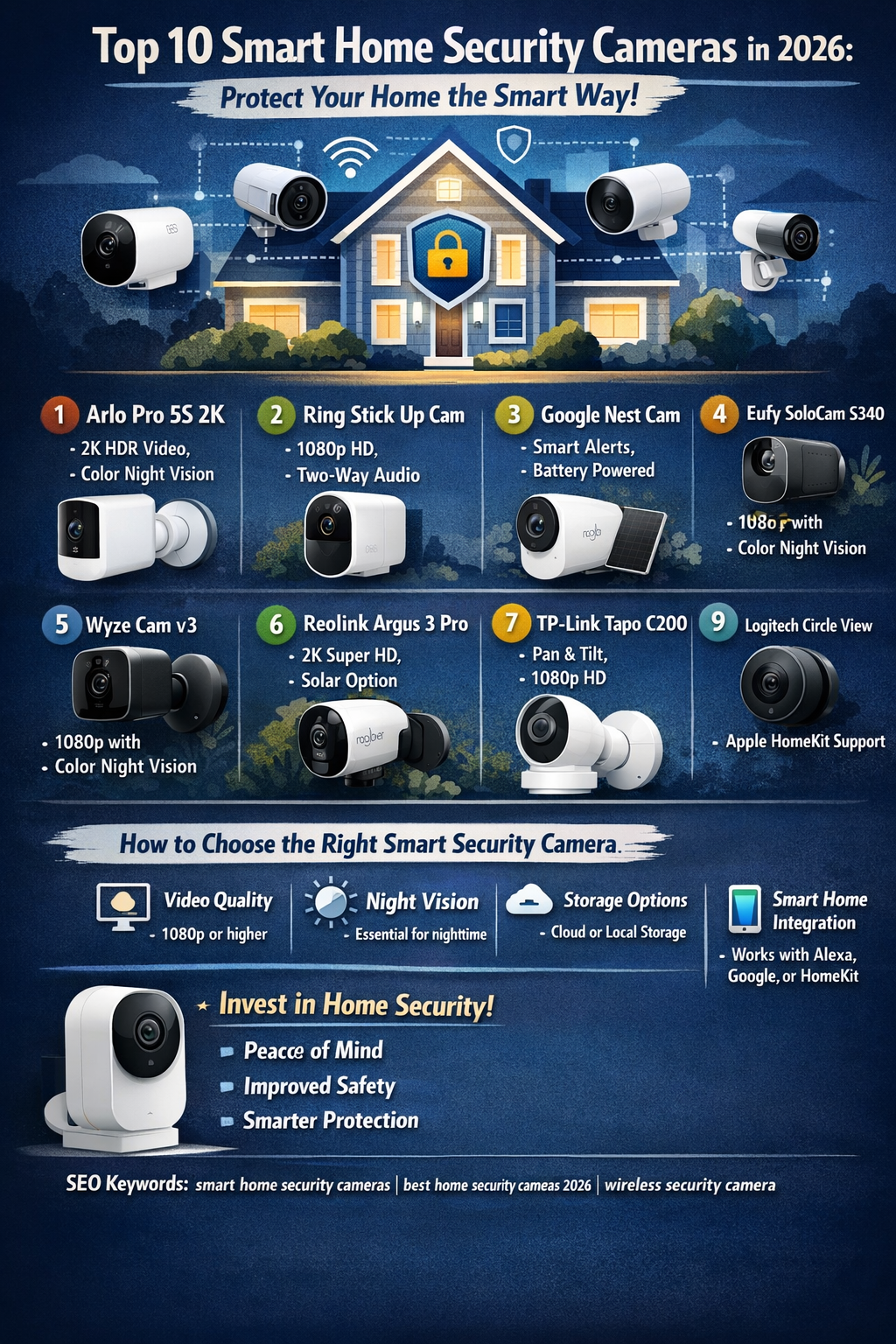 Top 10 Smart Home Security Cameras in 2026: Protect Your Home the Smart Way